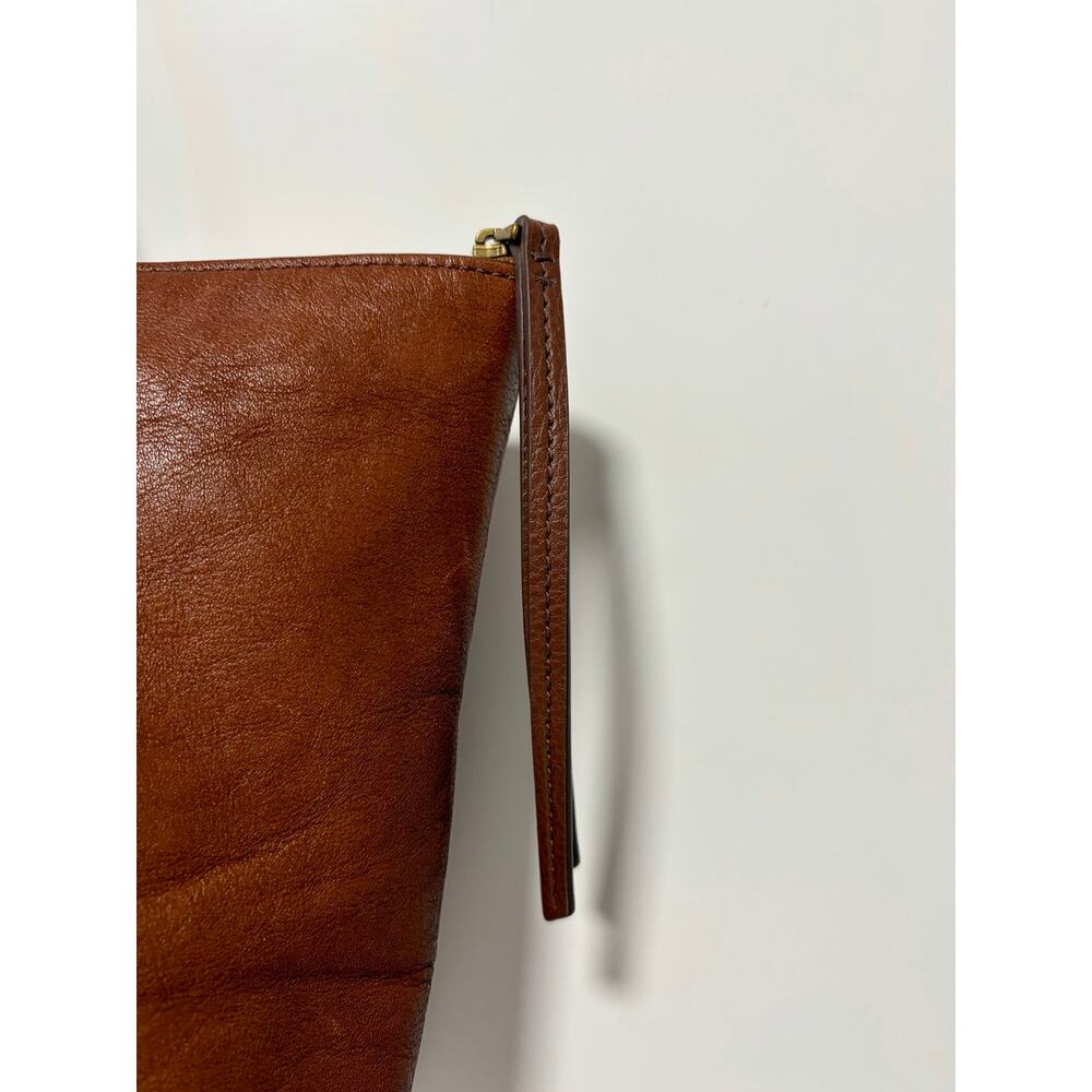 Fossil Felicity Leather Tote Bag Cognac Brown Shoulder Bag - Picture 5 of 13